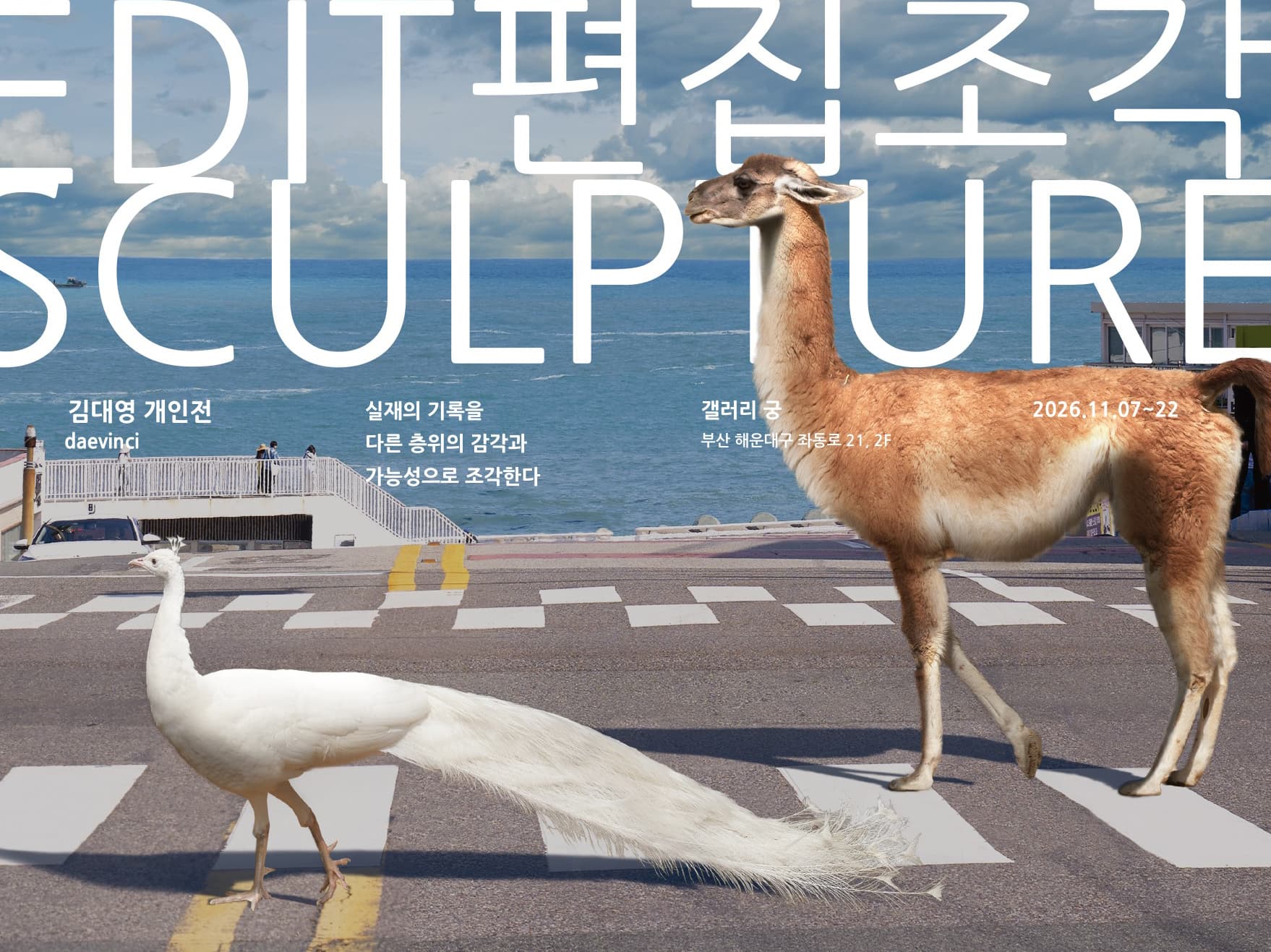 개인전 편집조각 전시 포스터